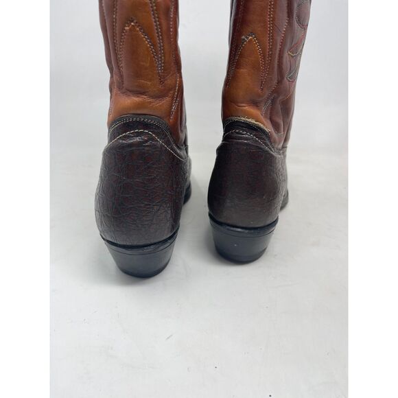 Western Cowboy Boots For Men Women\'s Leather Boots Vintage SIZE Men\'s 8.5D main image 2